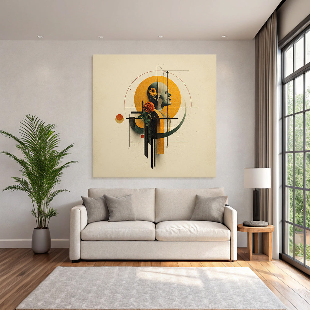 Menschliche Figuren Geometrische Formen Flora Abstrakt Combination