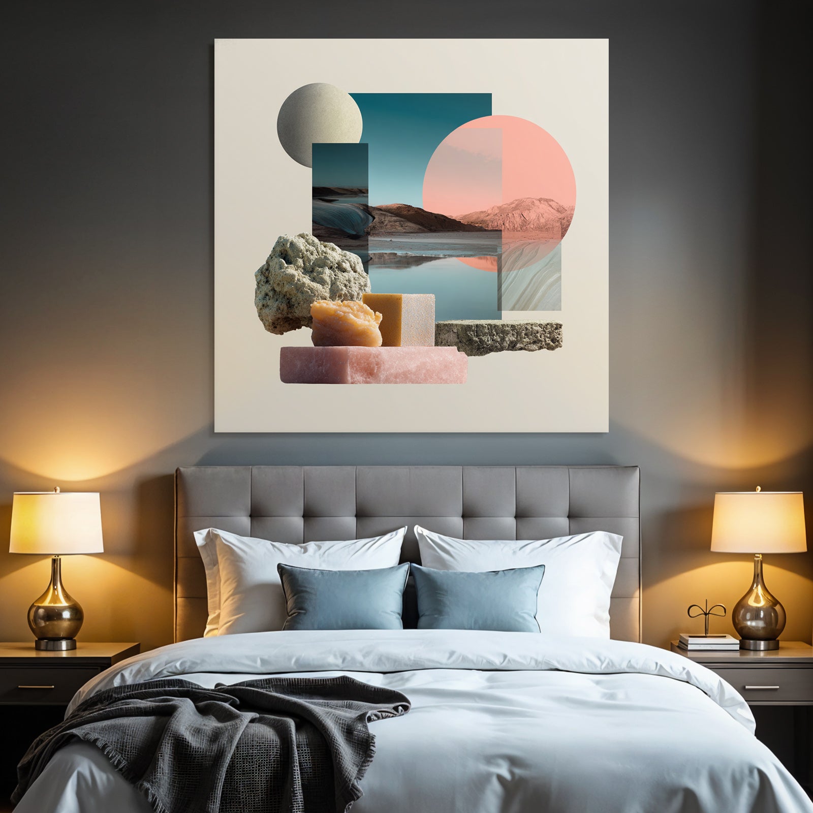 Moderne Collage Natur Geometrische Formen