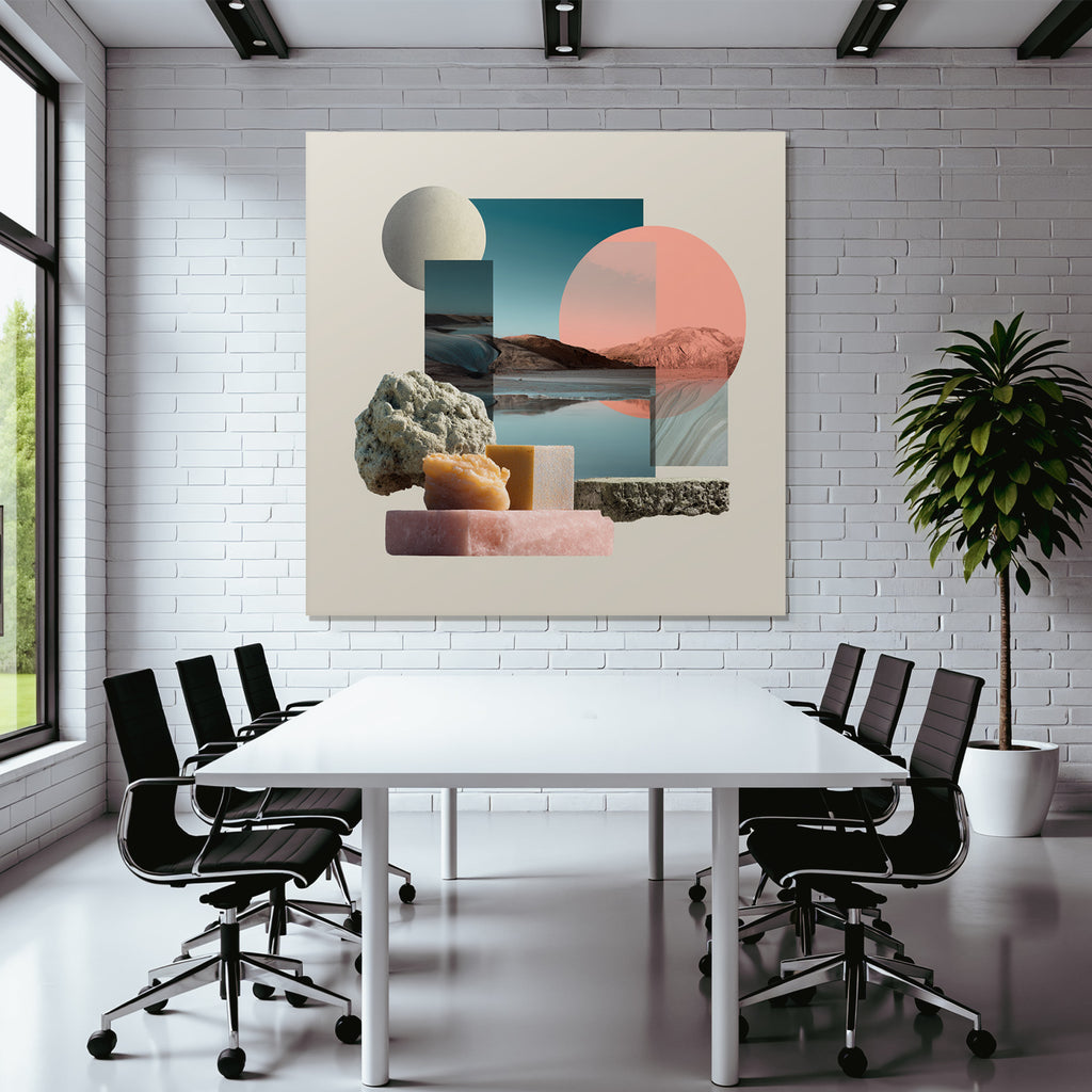 Moderne Collage Natur Geometrische Formen
