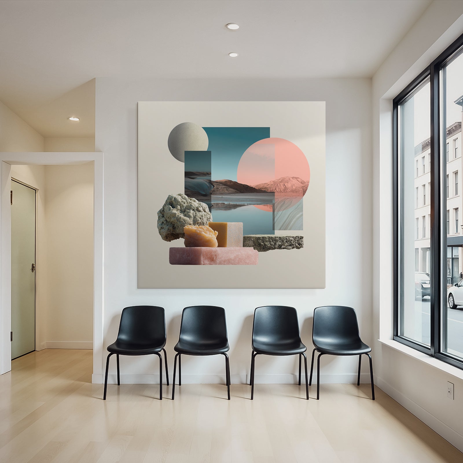 Moderne Collage Natur Geometrische Formen
