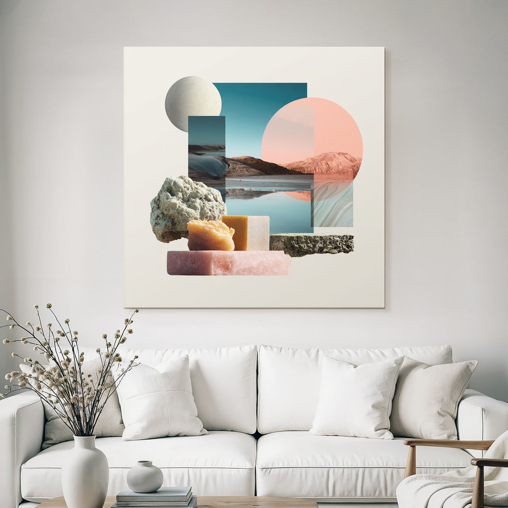 Moderne Collage Natur Geometrische Formen
