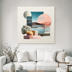 Moderne Collage Natur Geometrische Formen