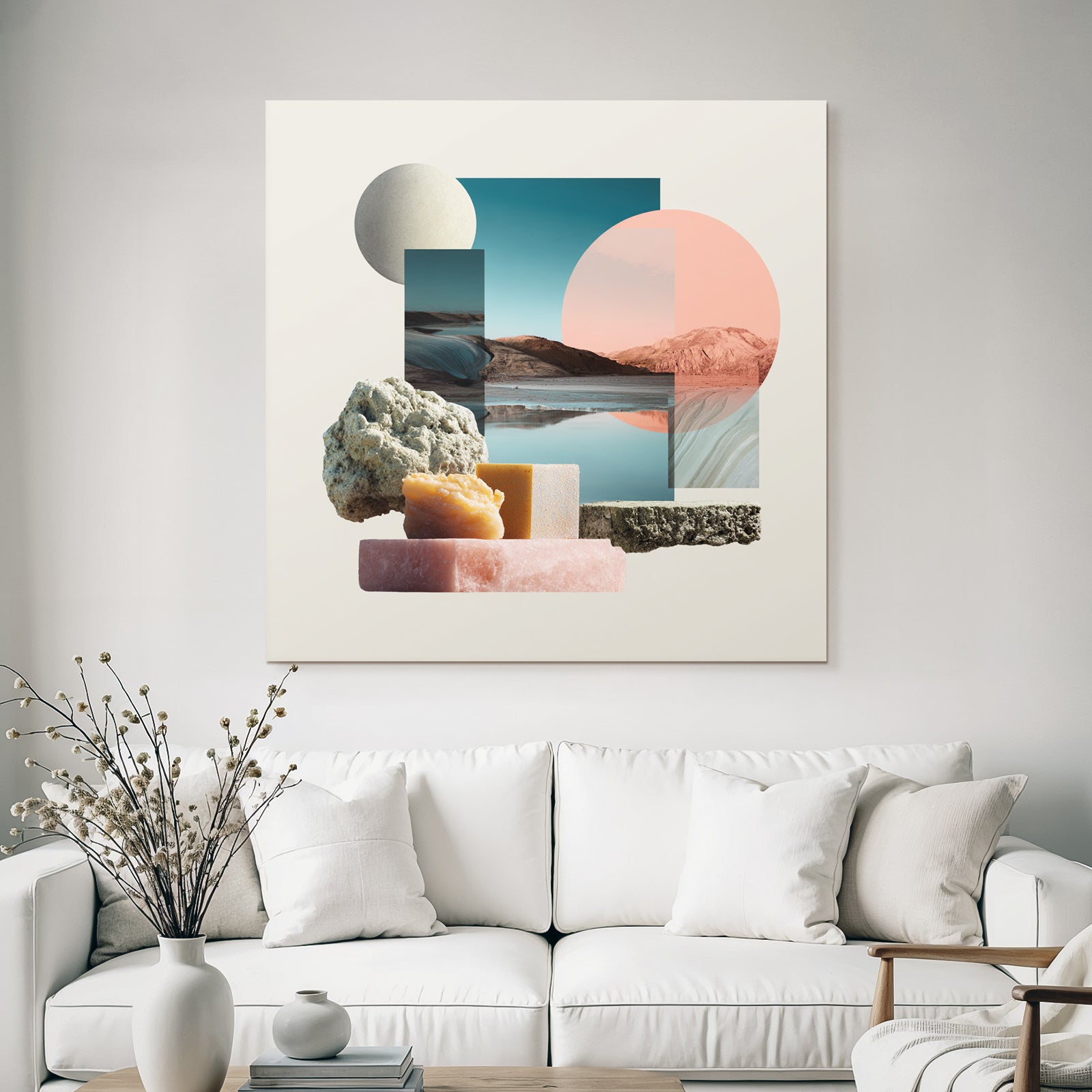 Moderne Collage Natur Geometrische Formen