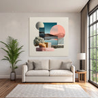Moderne Collage Natur Geometrische Formen