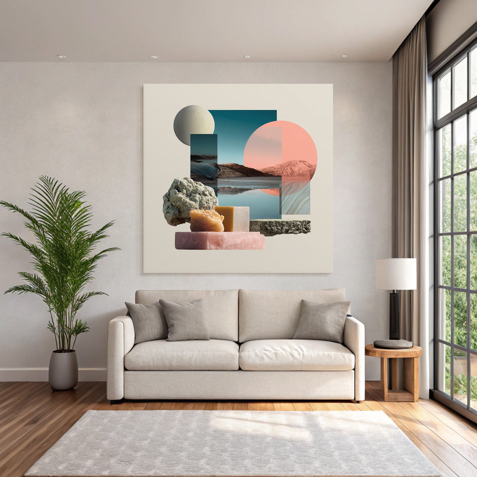 Moderne Collage Natur Geometrische Formen
