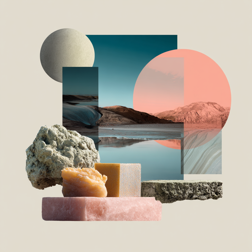 Moderne Collage Natur Geometrische Formen | Collagen | Kunstgattungen