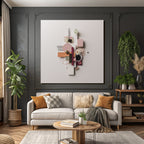 Moderner Design Geometrische Formen Holz Papier Dekorative Elemente