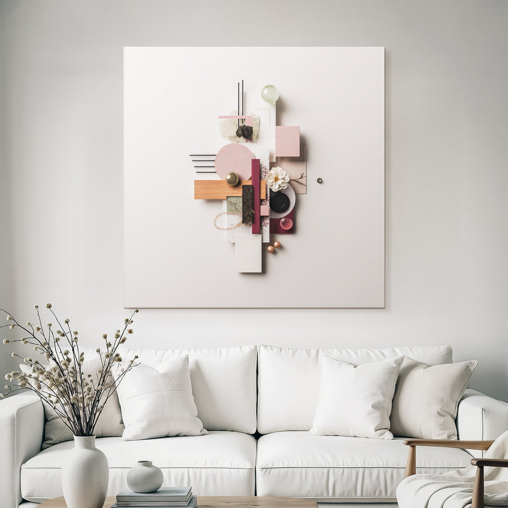 Moderner Design Geometrische Formen Holz Papier Dekorative Elemente