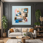 Natur Kunst Collage Mit Blumen Schalen Wasser Abstrakte Designs