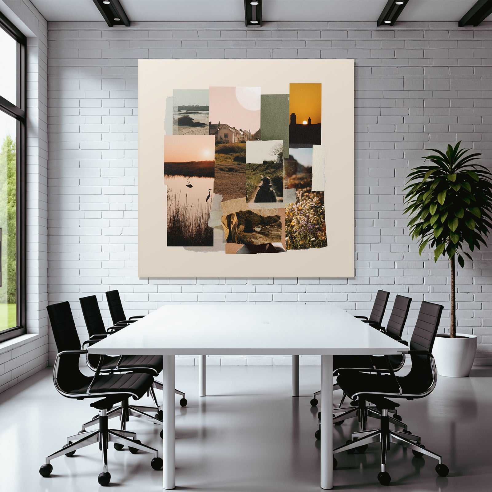 Naturliche Ruhe Und Reflexion Collage