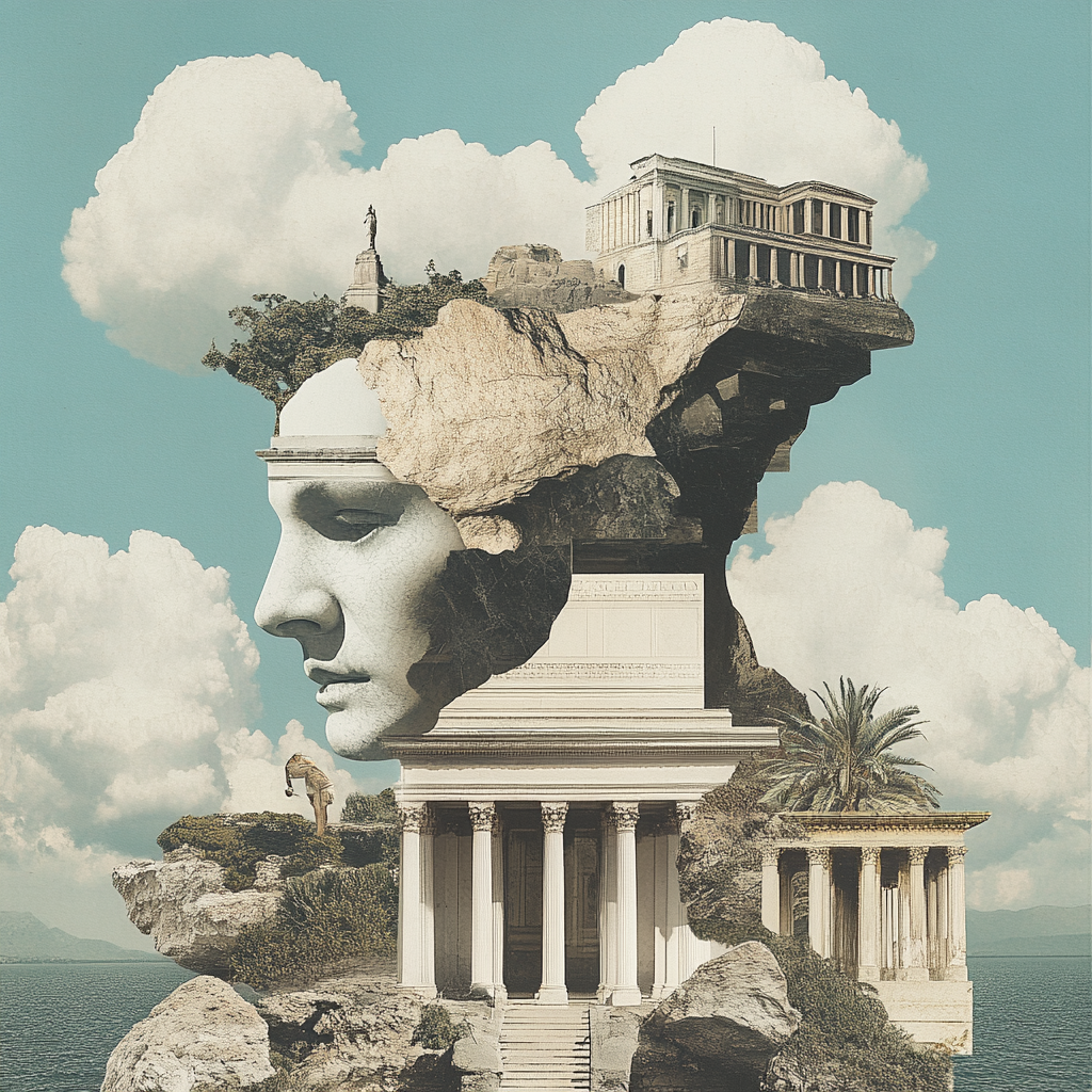 Traumhafte Collage Natur Architektur Gedanken | Collagen | Kunstgattungen