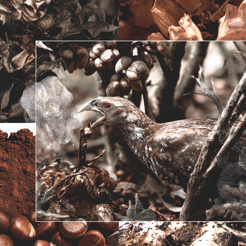 Vogel Und Pflanzen Biodiversitaet Collage Erdtoene | Collagen | Kunstgattungen