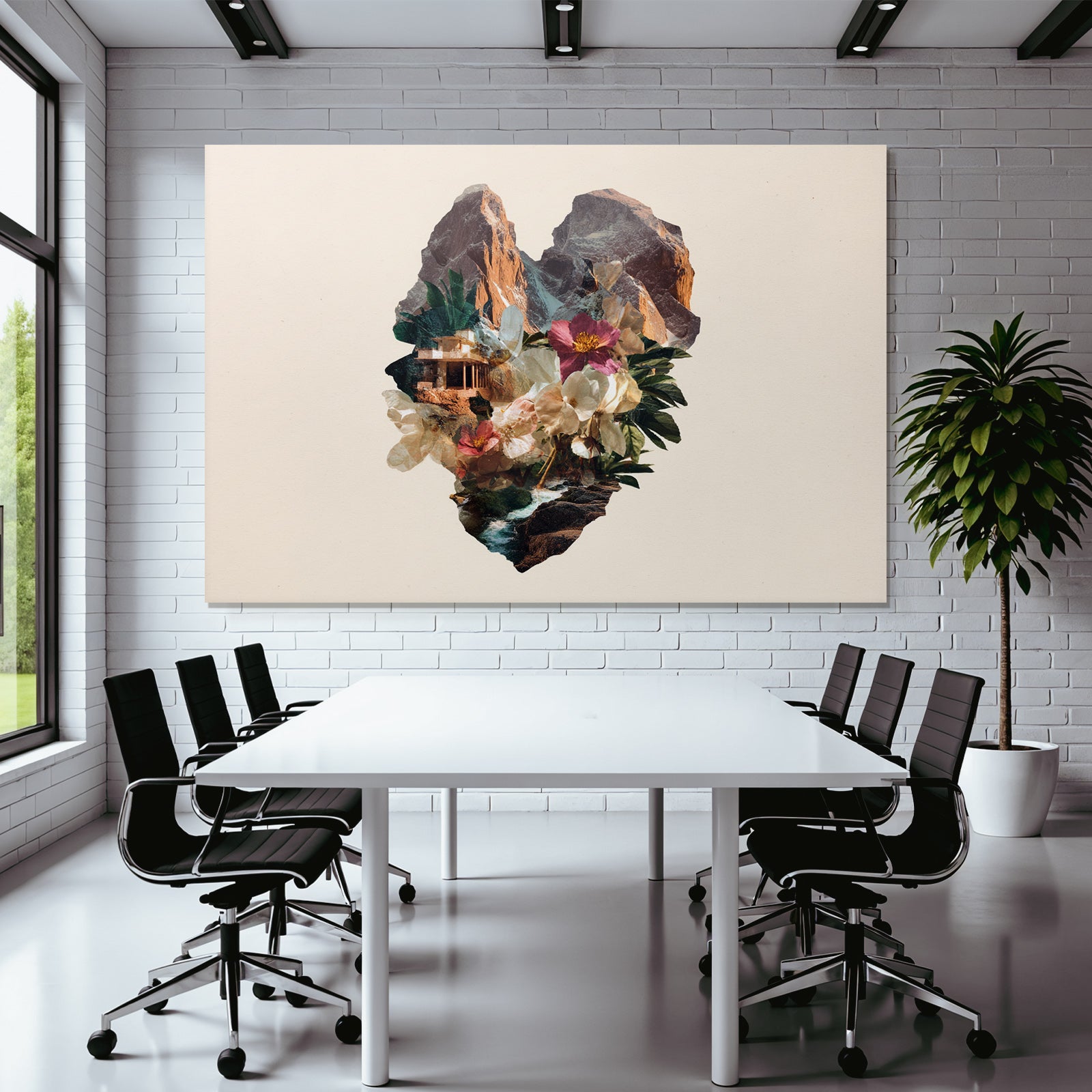 Herzform Natur Harmonie Blumen Berge Struktur