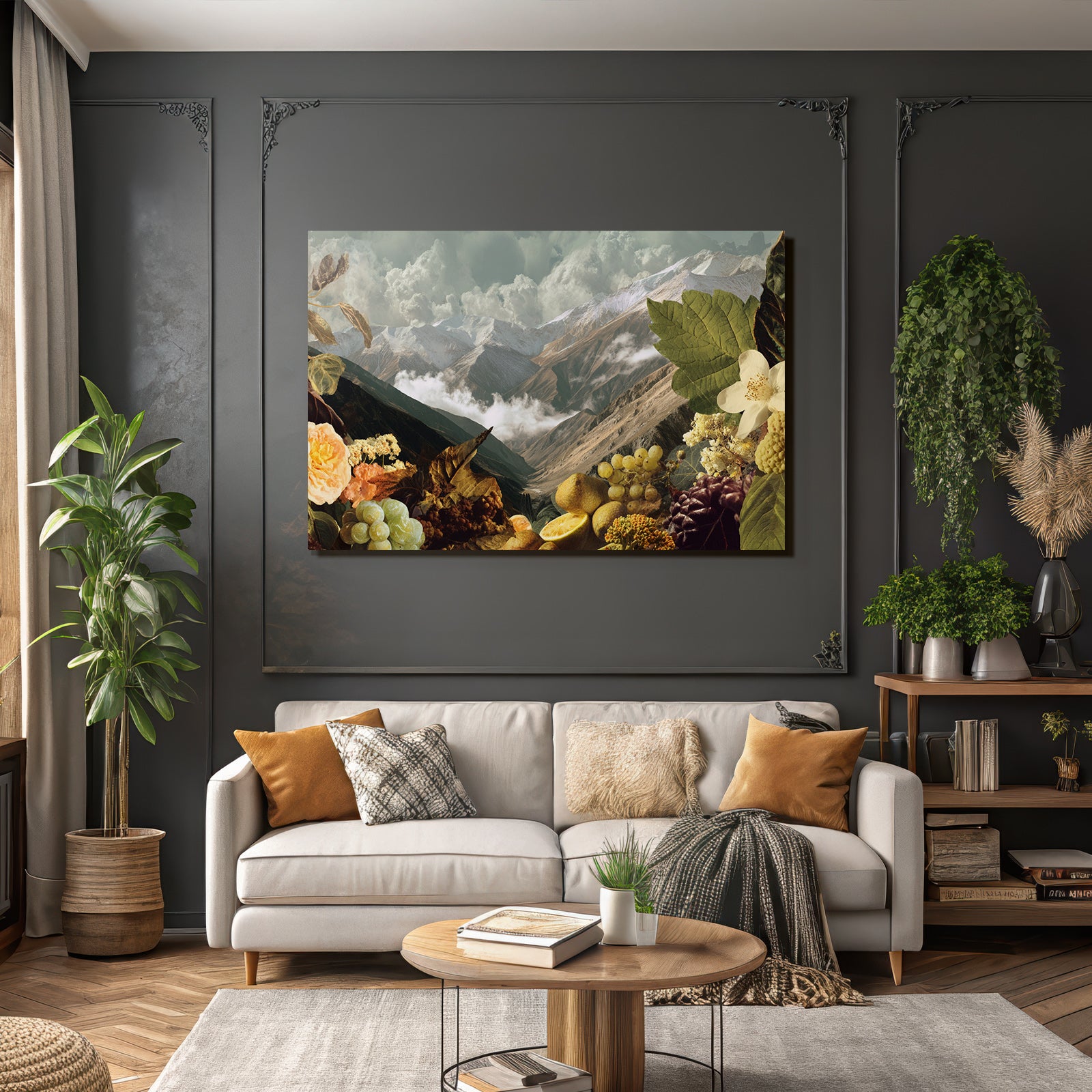 Berglandschaft Mit Fruechten Und Blumen