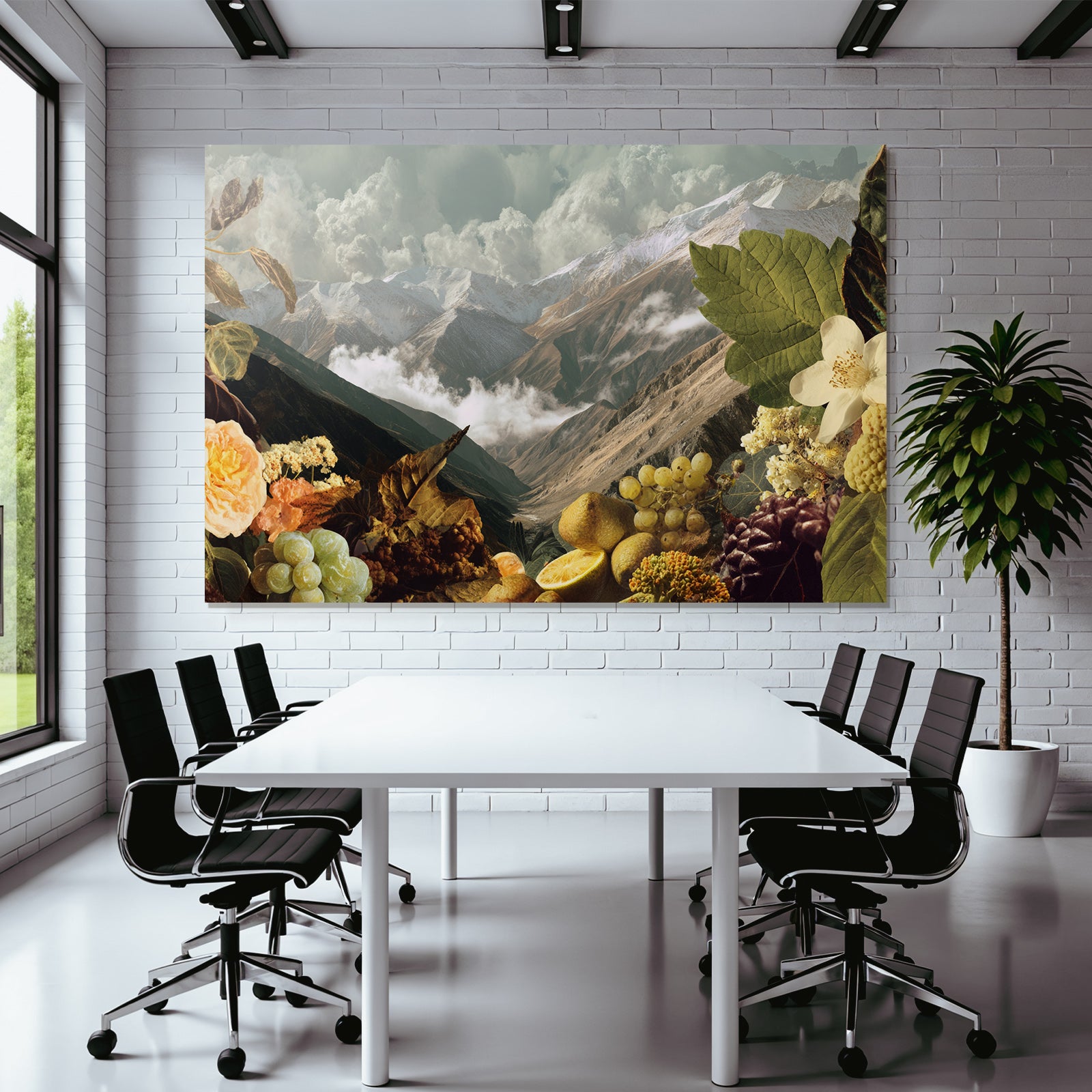 Berglandschaft Mit Fruechten Und Blumen