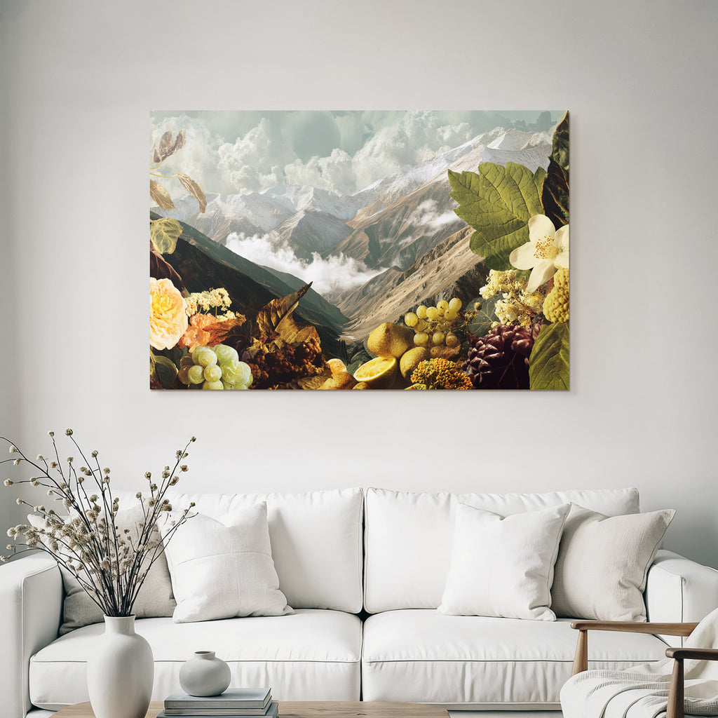 Berglandschaft Mit Fruechten Und Blumen