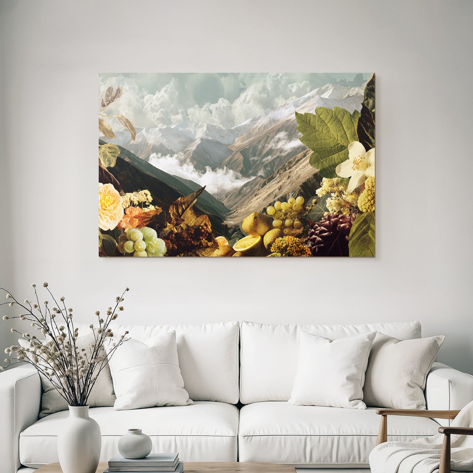 Berglandschaft Mit Fruechten Und Blumen