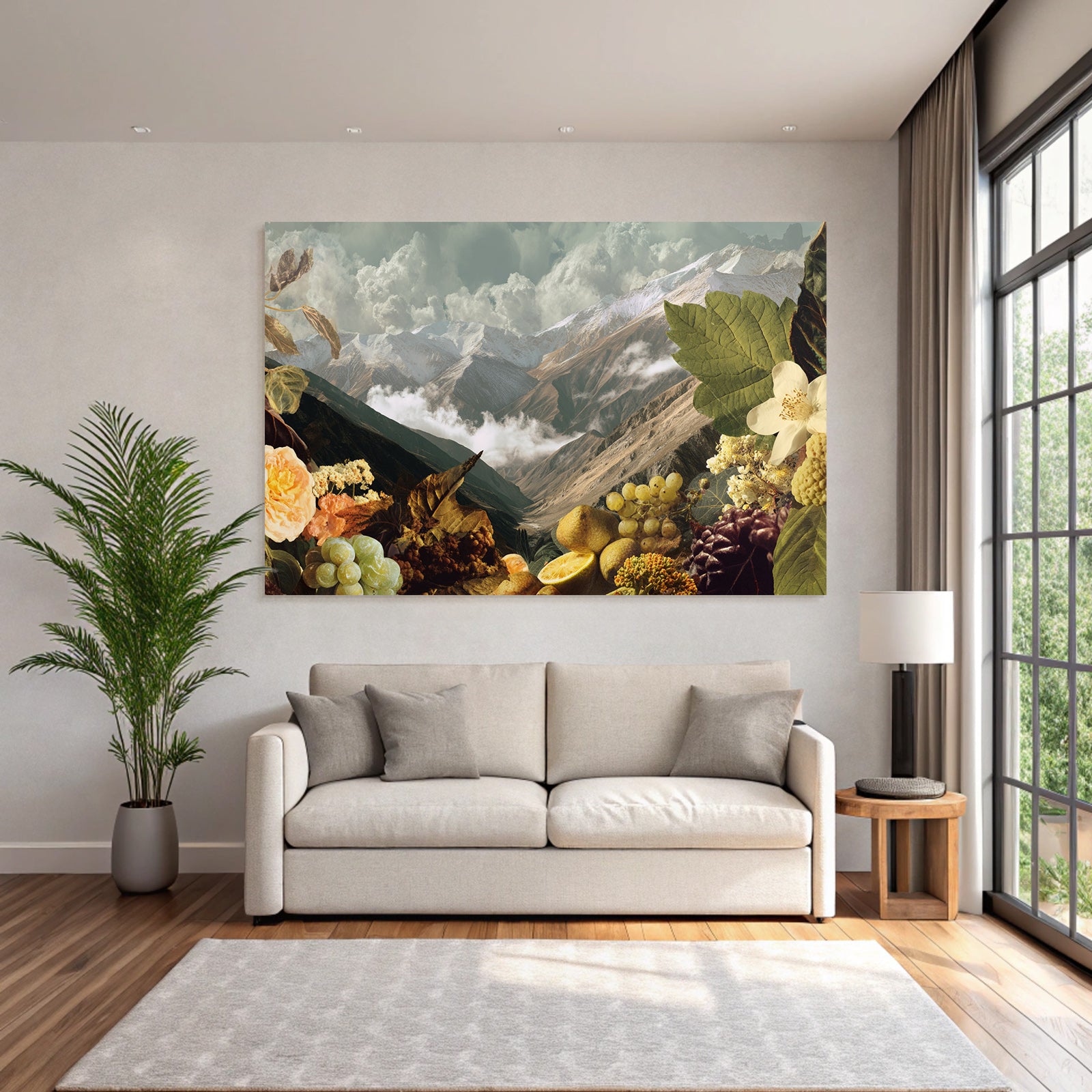 Berglandschaft Mit Fruechten Und Blumen