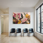 Blumen Und Blatt Anordnung Mit Rosa Hintergrund