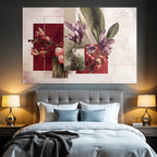 Botanische Kunst Collage Moderner Stil Geometrische Formen