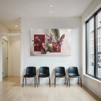 Botanische Kunst Collage Moderner Stil Geometrische Formen