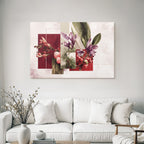 Botanische Kunst Collage Moderner Stil Geometrische Formen