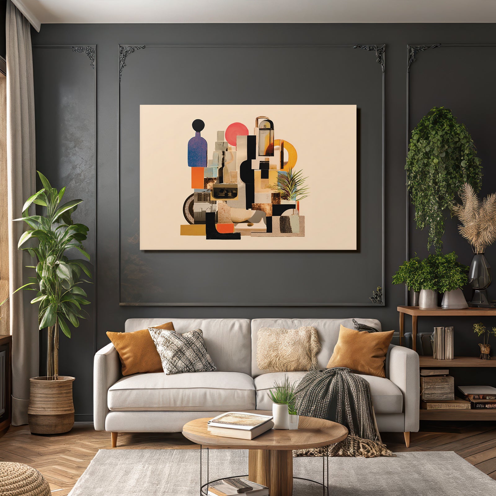 Digital Collage Abstract Shapes Farbmix Modernes Aeusseres Creative Exploration