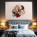 Digitale Collage Moderne Abstrakte Formen Farbe Blumen Schalen Muster