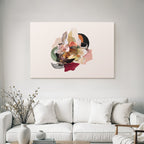 Digitale Collage Moderne Abstrakte Formen Farbe Blumen Schalen Muster