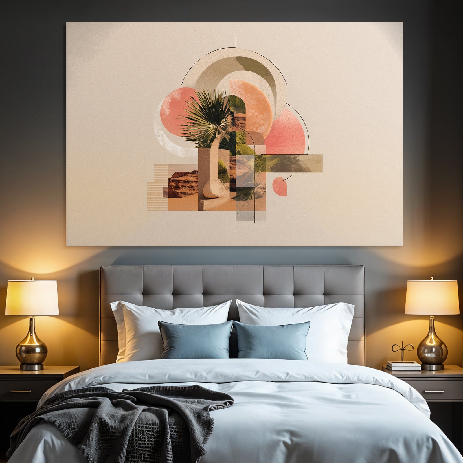 Geometrische Muster Natur Elemente Digitales Kunstwerk
