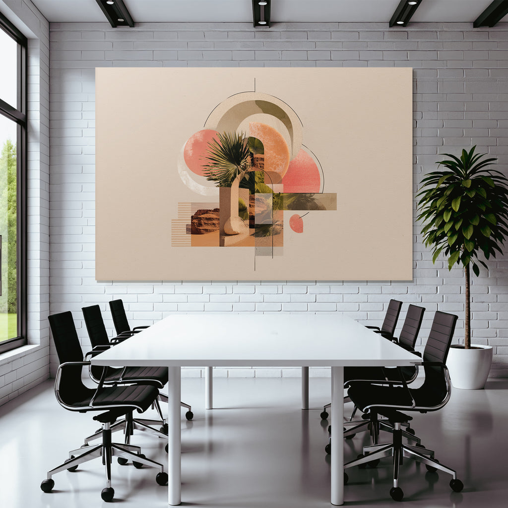 Geometrische Muster Natur Elemente Digitales Kunstwerk