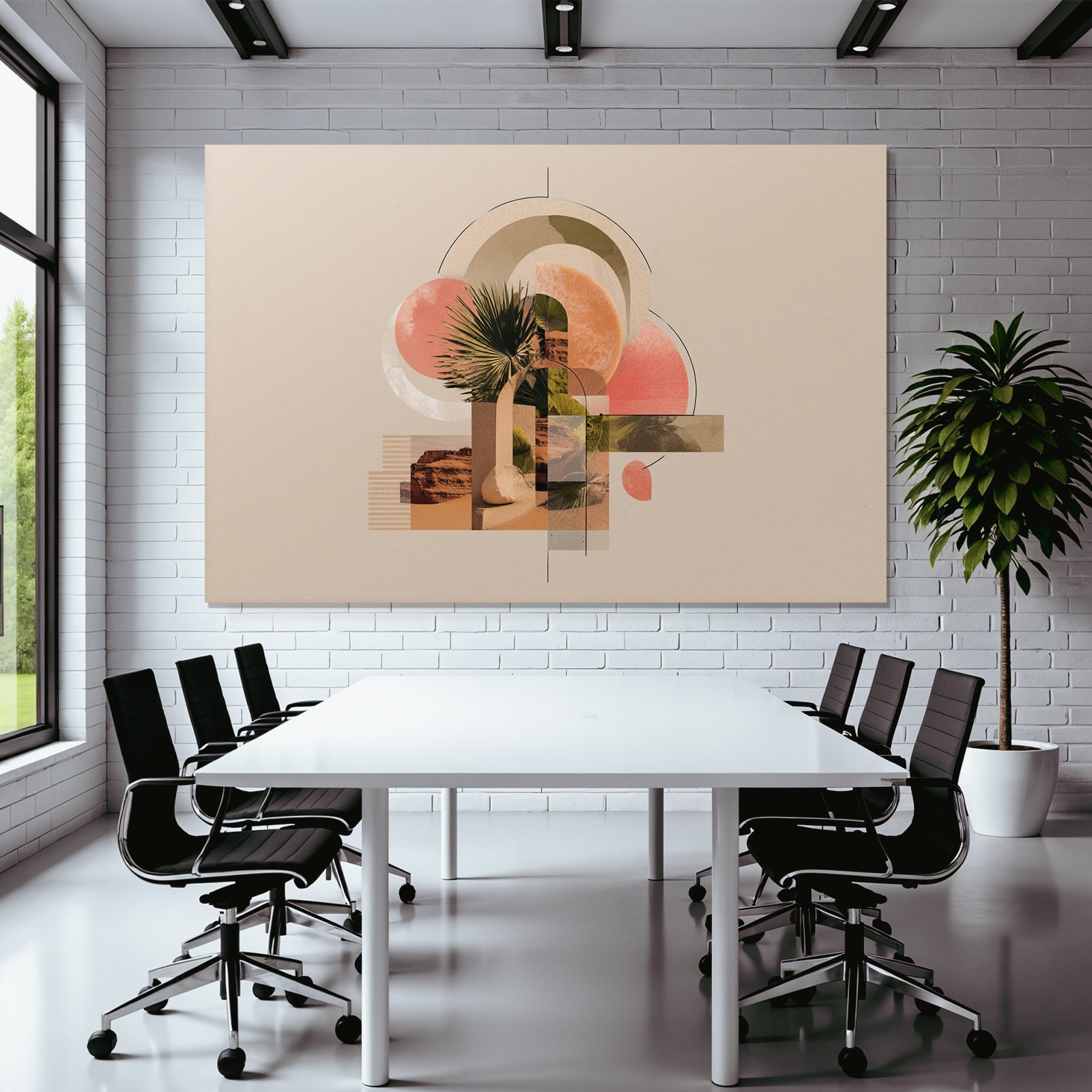Geometrische Muster Natur Elemente Digitales Kunstwerk