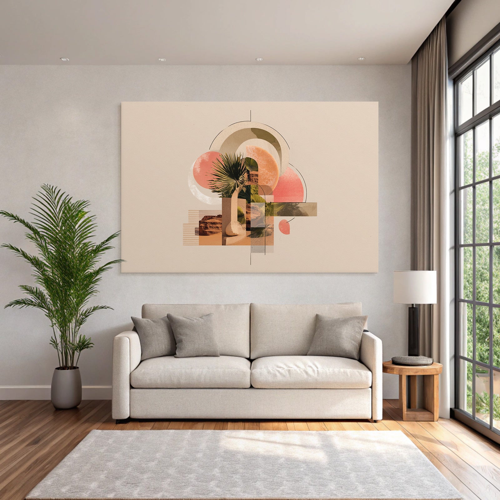 Geometrische Muster Natur Elemente Digitales Kunstwerk