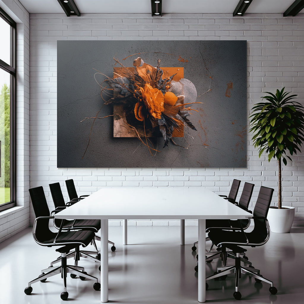 Getrocknete Blumen Und Folien In Warmen Farben