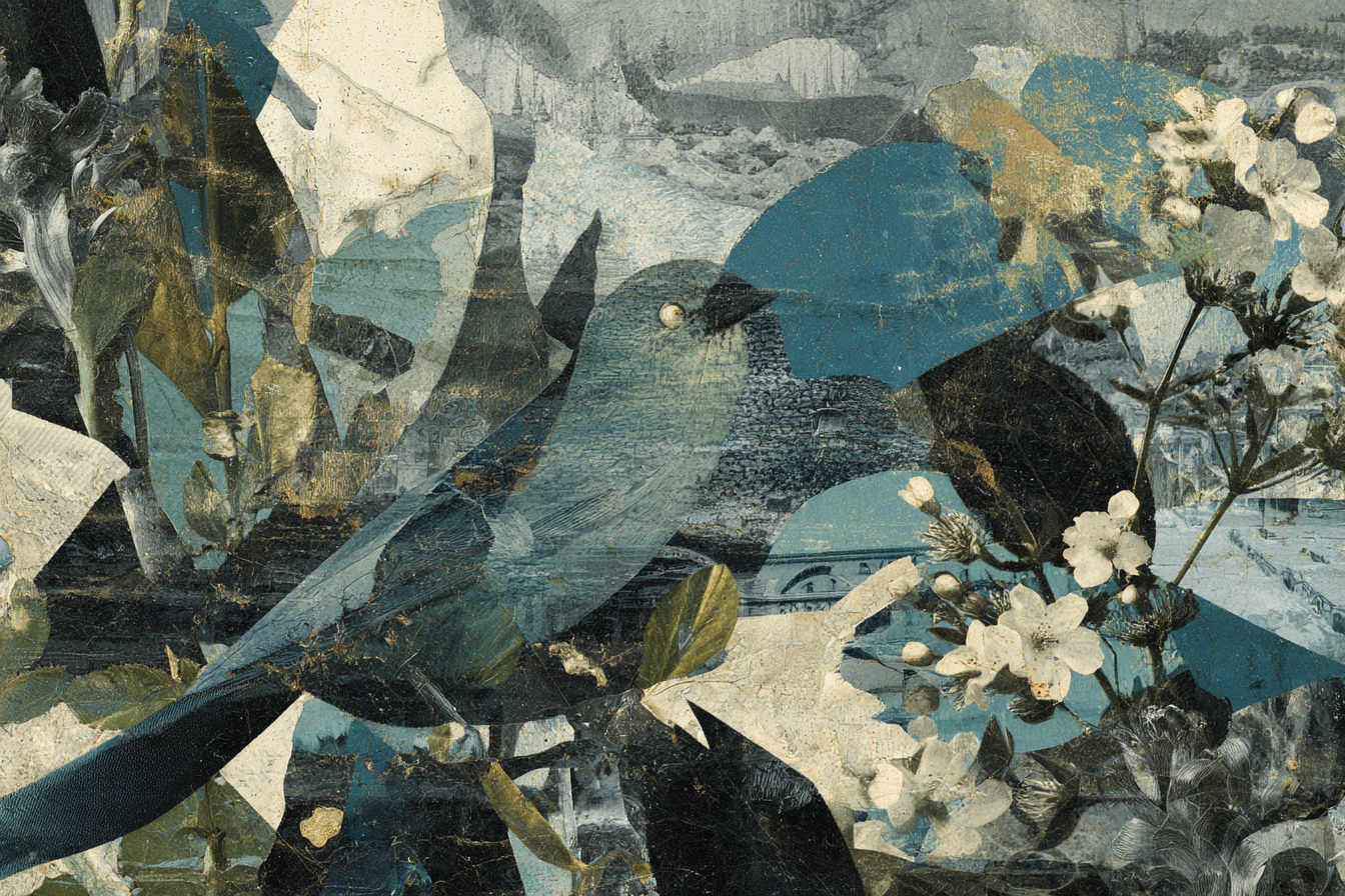 Nature And Artistic Expression Blend Vintage And Contemporary Aesthetics | Collagen | Kunstgattungen