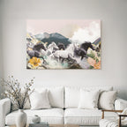 Pferde Im Szenischen Landschaft Collage Pastellfarben