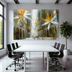 Stadtlandschaft Mit Blumen Natur Und Urbanes Leben Dreamlike Art