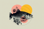 Stylisierte Kuenstlerische Darstellung Eines Fisches Mit Geometrischen Formen | Collagen | Kunstgattungen
