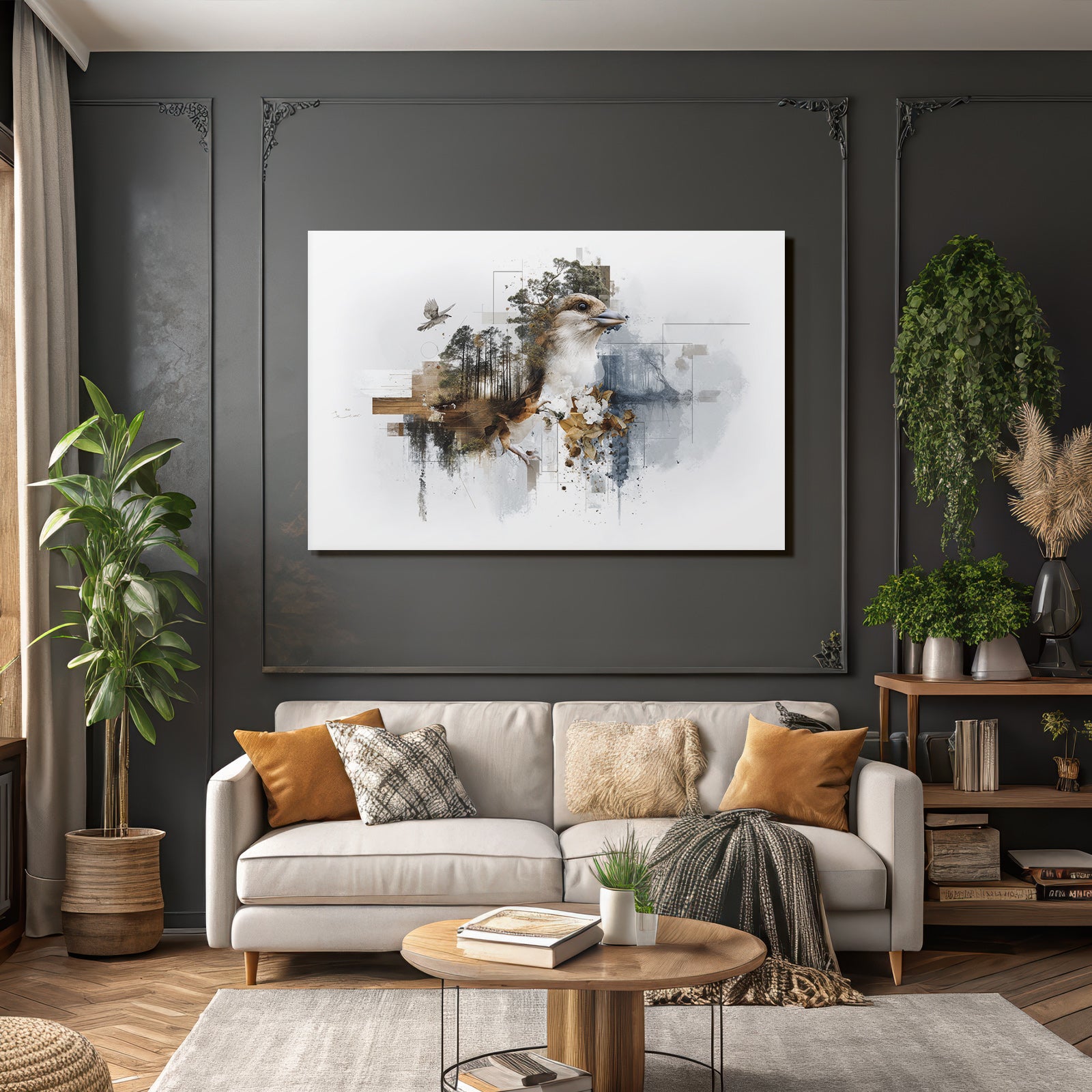 Vogelkopf Natur Und Abstrakte Kunst
