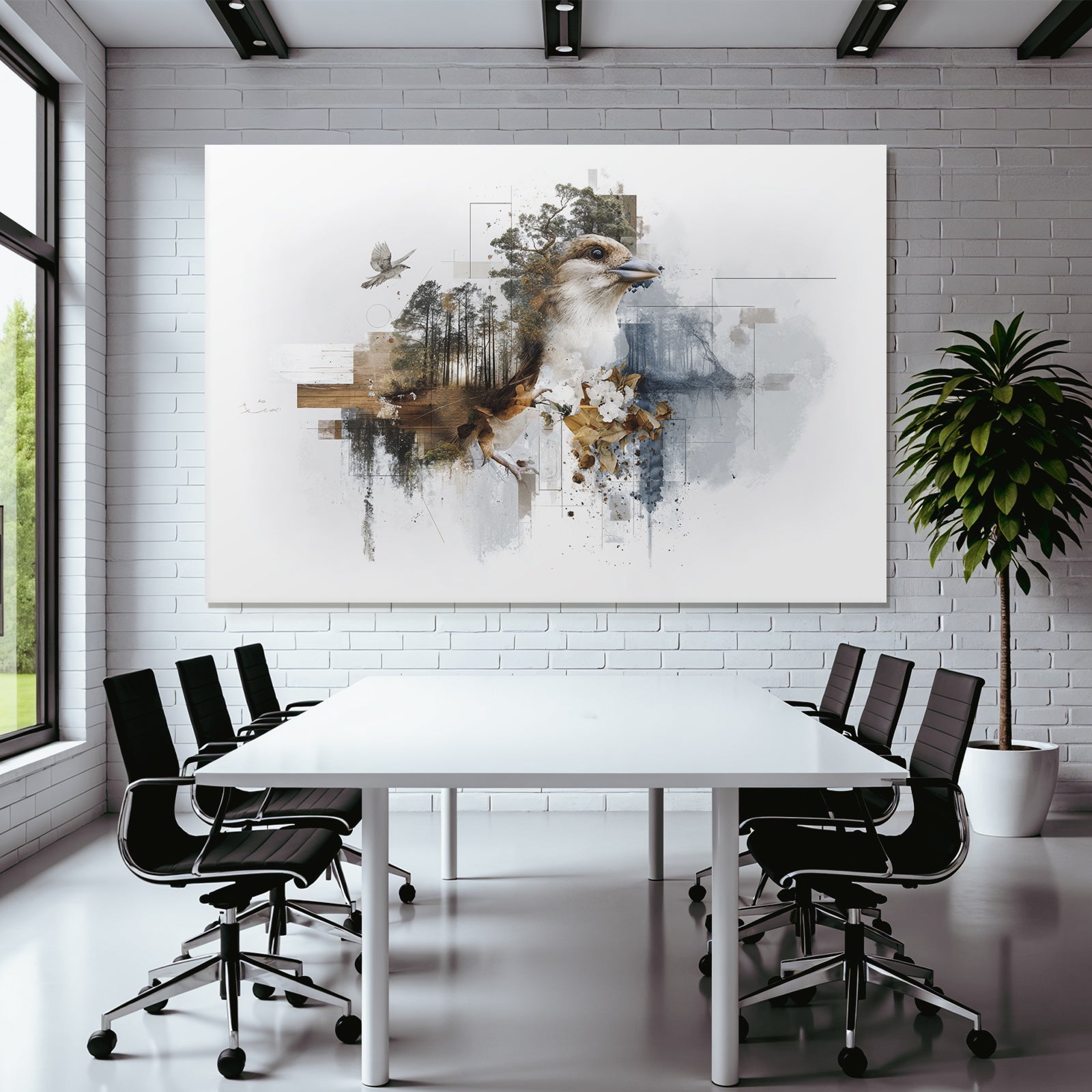 Vogelkopf Natur Und Abstrakte Kunst