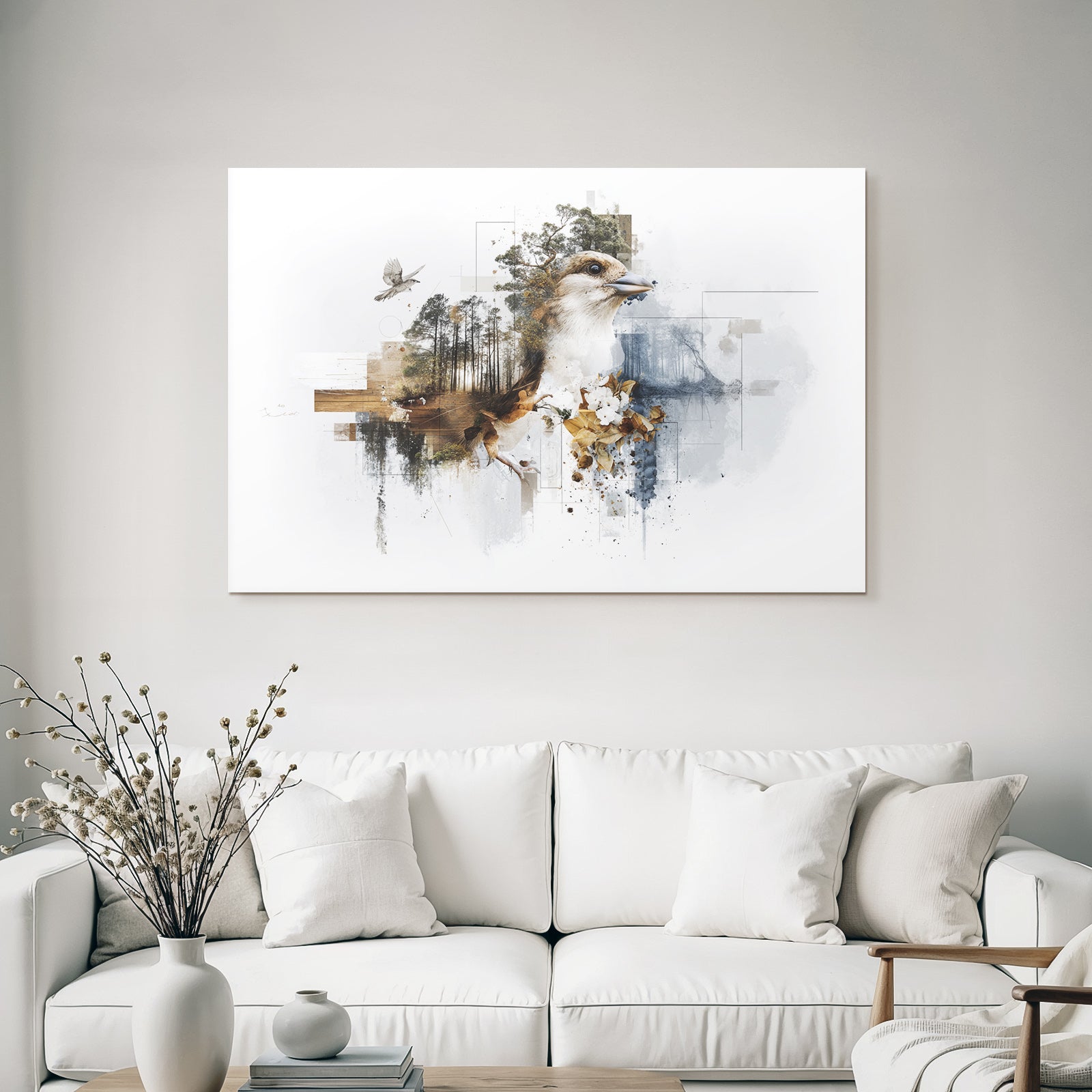 Vogelkopf Natur Und Abstrakte Kunst