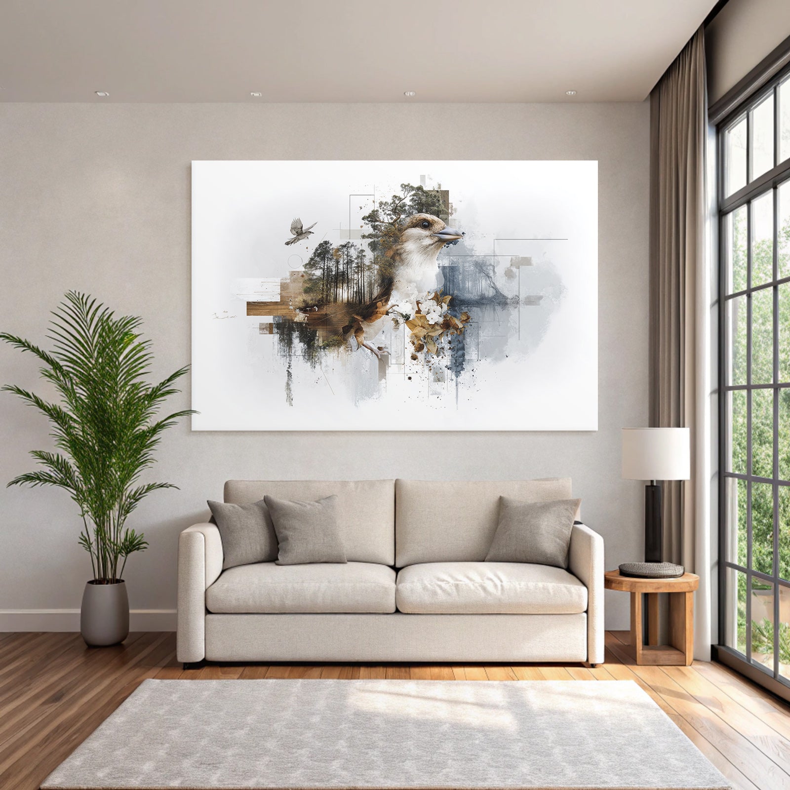 Vogelkopf Natur Und Abstrakte Kunst