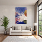 Abstracte Kunst Blaue Rosa Gold Tonformen Muster Texturen
