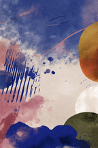 Abstracte Kunst Blaue Rosa Gold Tonformen Muster Texturen | Digital Art | Kunstgattungen