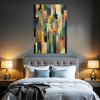 Abstractes Kunstwerk Mit Fragmentierten Formen Und Farben