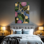 Abstrakte Design Bunte Kreisformen Blattmuster Moderne Kunst