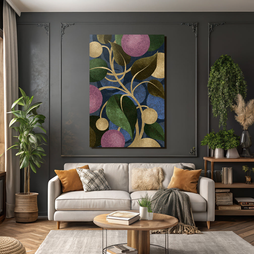 Abstrakte Design Bunte Kreisformen Blattmuster Moderne Kunst