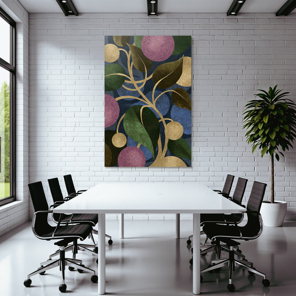 Abstrakte Design Bunte Kreisformen Blattmuster Moderne Kunst