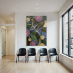 Abstrakte Design Bunte Kreisformen Blattmuster Moderne Kunst