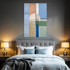 Abstrakte Geometrische Kunst Mit Farbvariationen